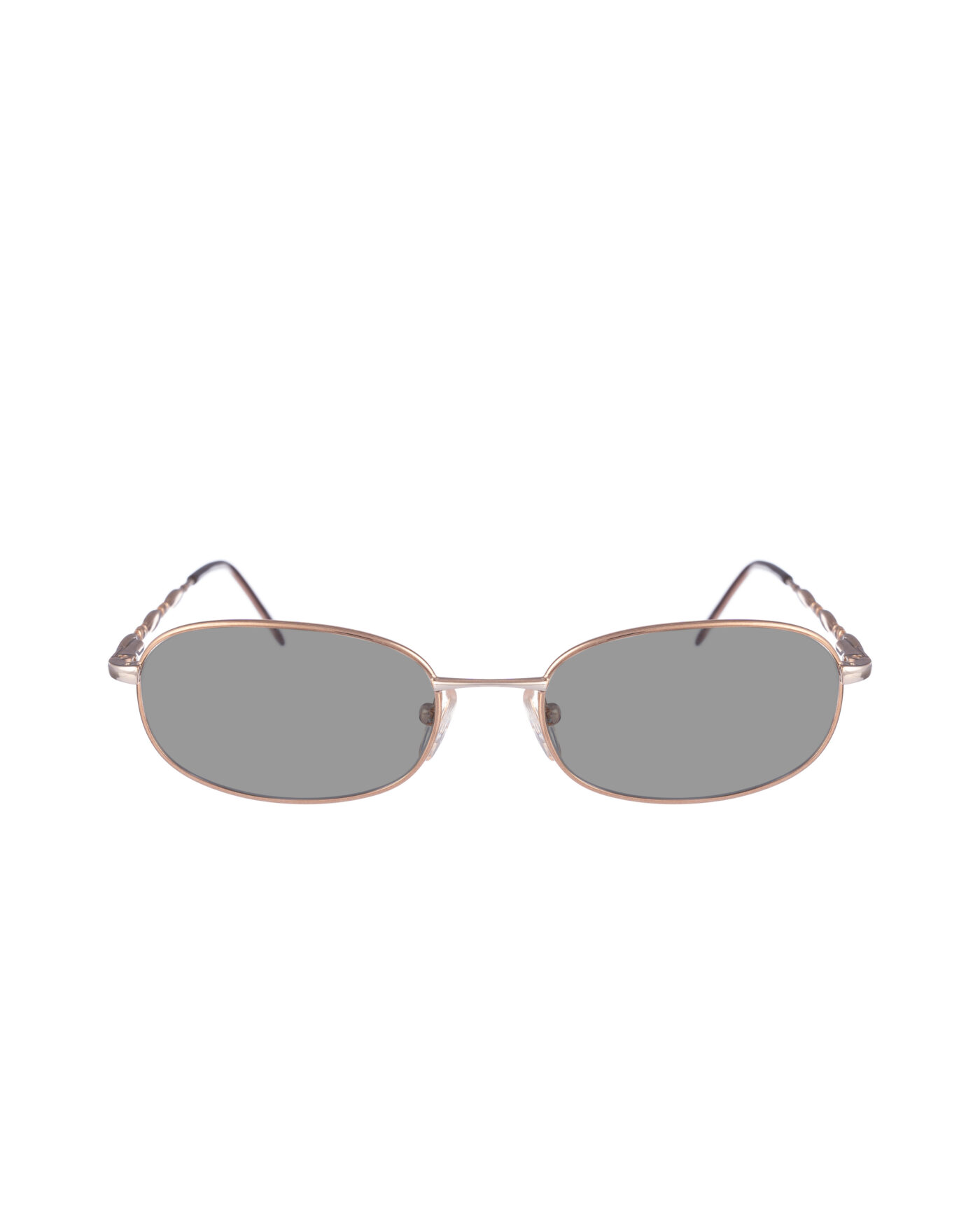 Valentino '00s Gold Oval Details Sunglasses with Black Lenses - Image 2