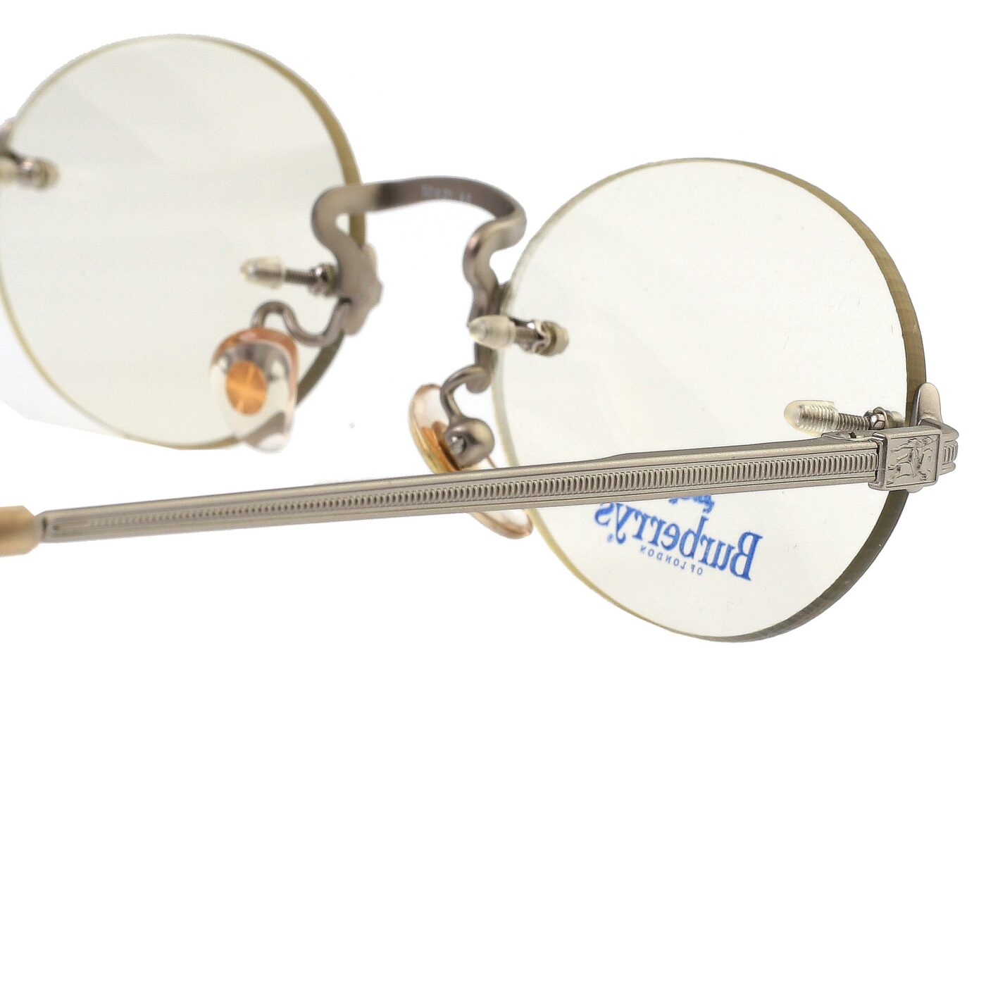 Burberry '90s Rimless Silver Oval Frame Glasses - Image 2
