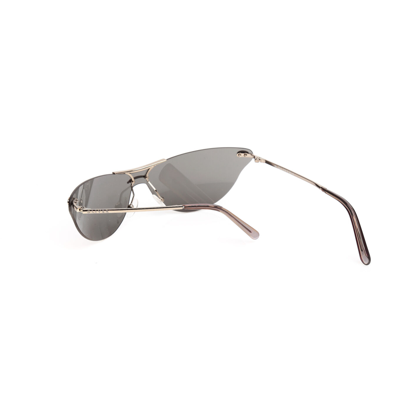 Oliver by Valentino 90's Silver Rimless Sunglasses - Image 3