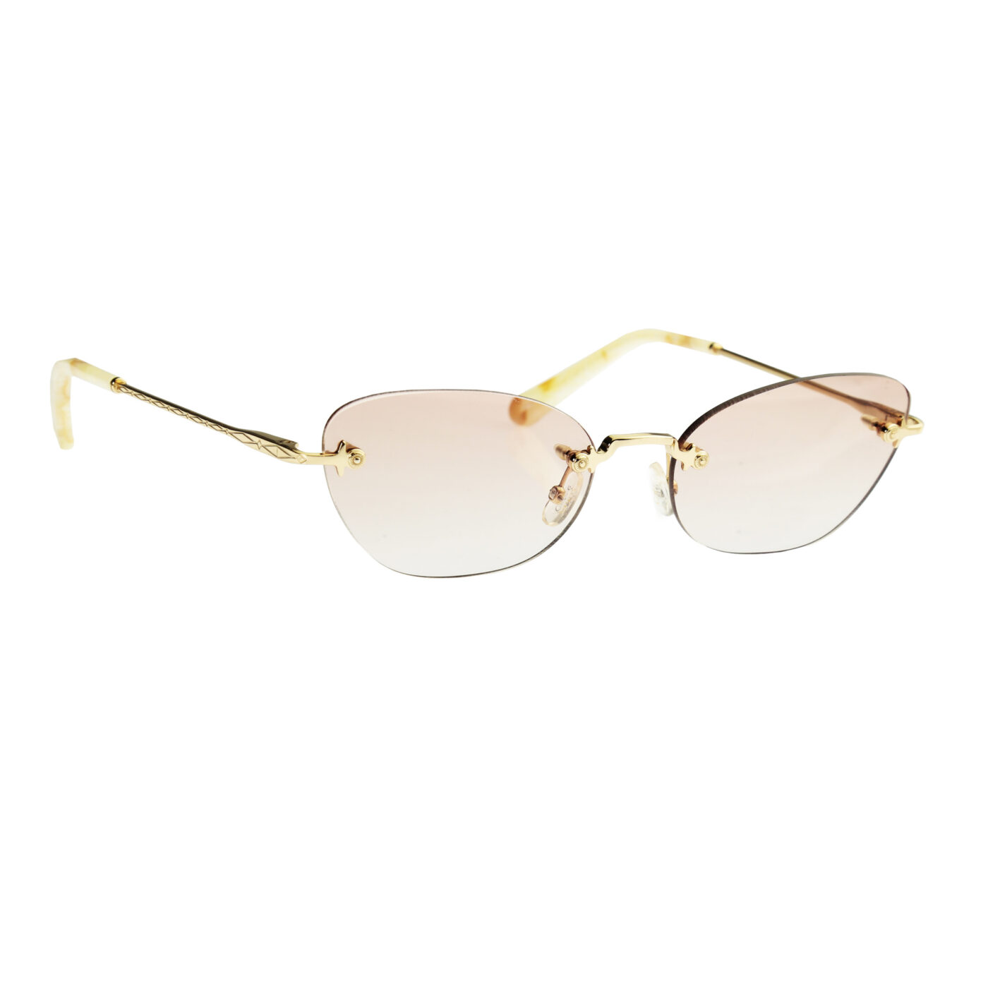 Chloe Yellow Gold Ivory Cat Eye Sunglasses - Image 2