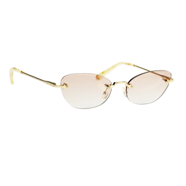 Chloe Yellow Gold Ivory Cat Eye Sunglasses - Image 2