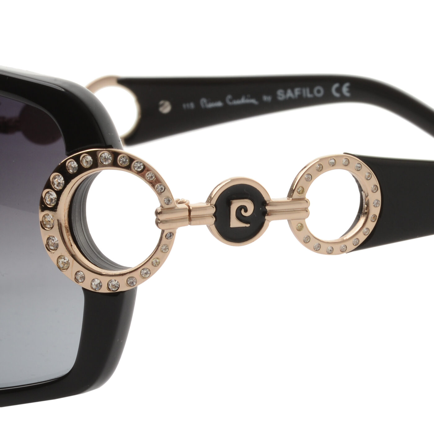 Pierre Cardin 00's Black Crystal Sunglasses - Image 3