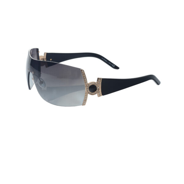 Pierre Cardin 00's Rimless Crystals Gold Sunglasses