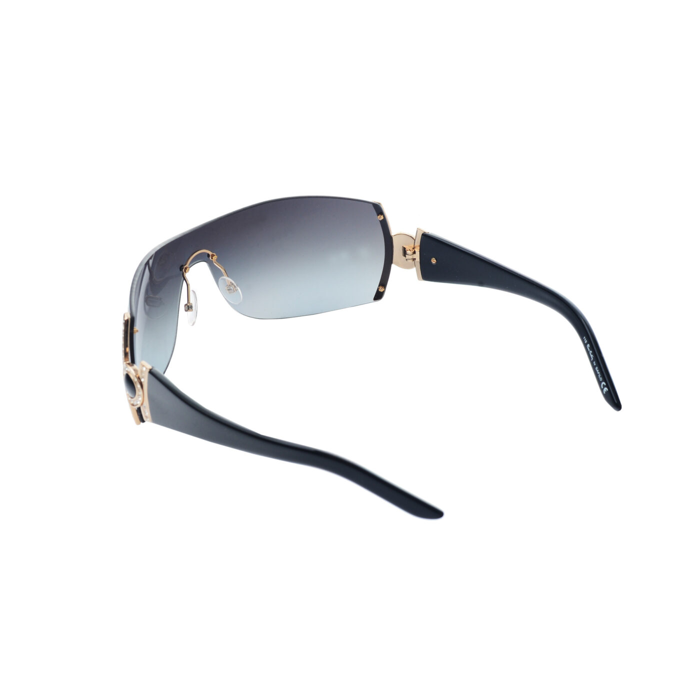 Pierre Cardin 00's Rimless Crystals Gold Sunglasses - Image 3