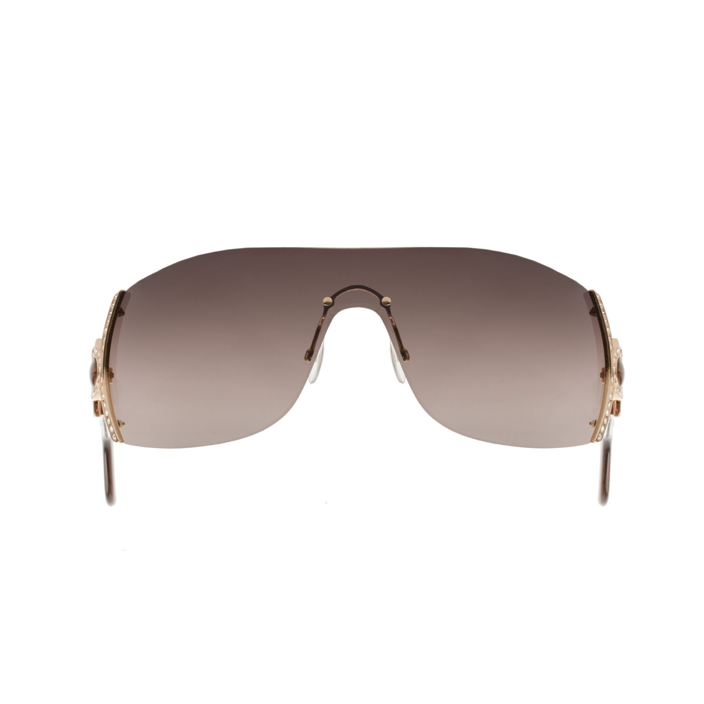 Pierre Cardin 00's Crystals Light Brown Sunglasses - Image 2