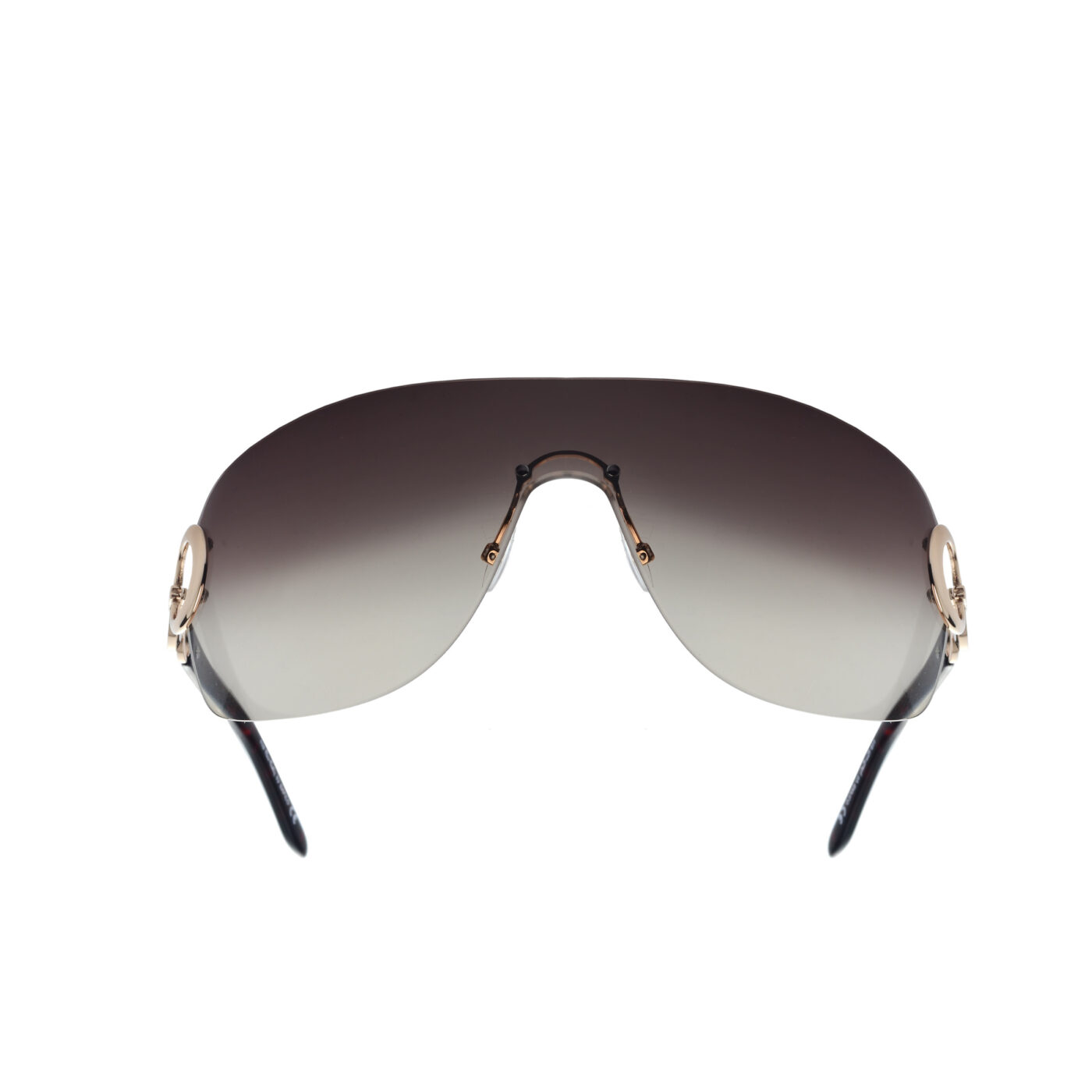 Pierre Cardin 00's Gold Circles Mask Sunglasses - Image 2