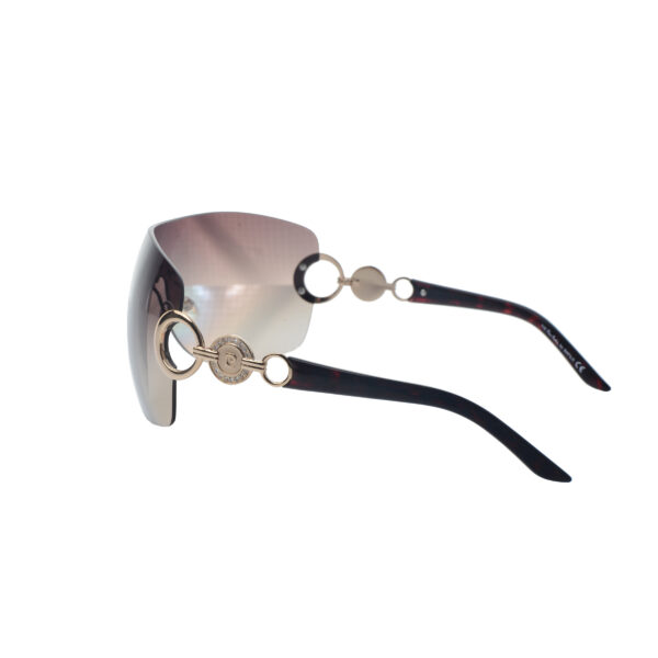 Pierre Cardin 00's Gold Circles Mask Sunglasses - Image 3