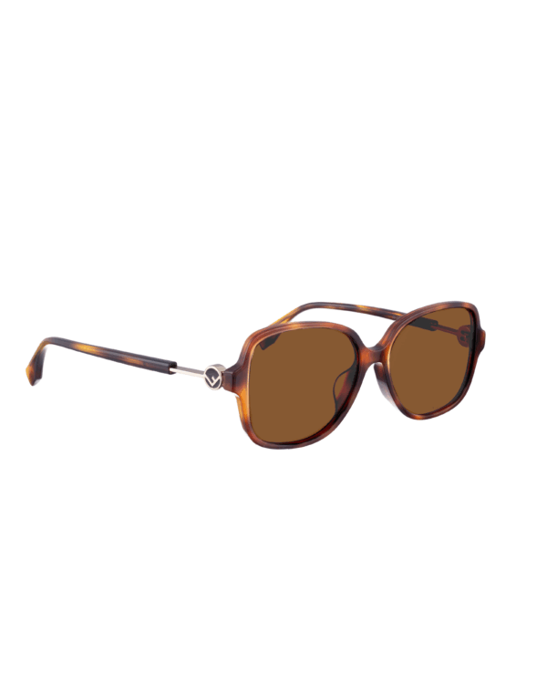 Fendi 00s Oversized Havana Retro Sunglasses with Brown Lenses