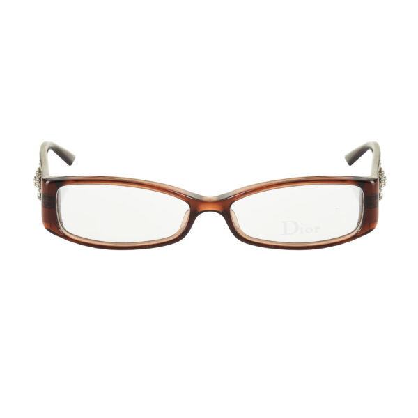 Christian Dior SS2008 Crystal Flowers Plastic Brown Glasses - Image 3
