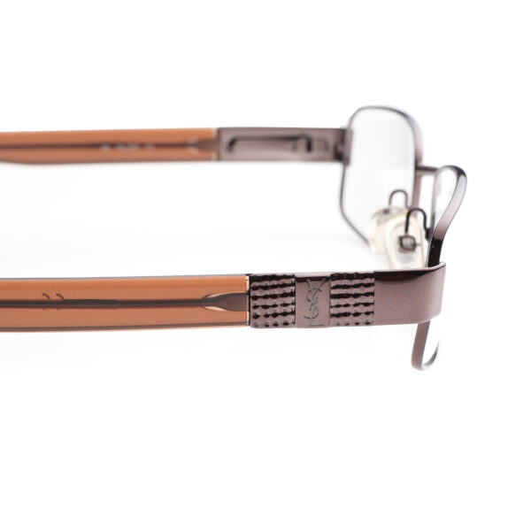 Yves Saint Laurent '90s Brown Signature Crystals Glasses - Image 3