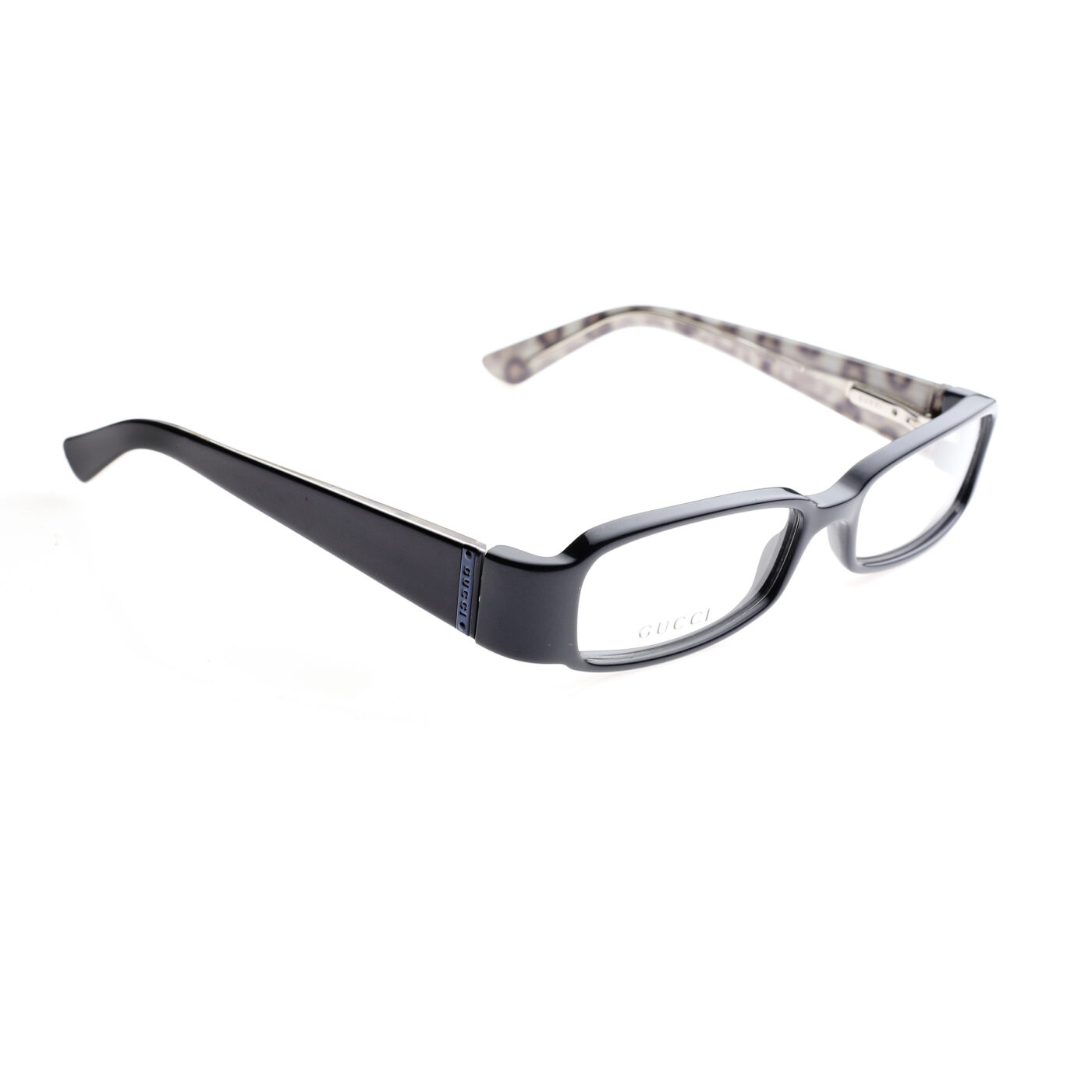 Gucci '00s Graphite Grey Monogram Horsebit Flat Glasses - Image 1