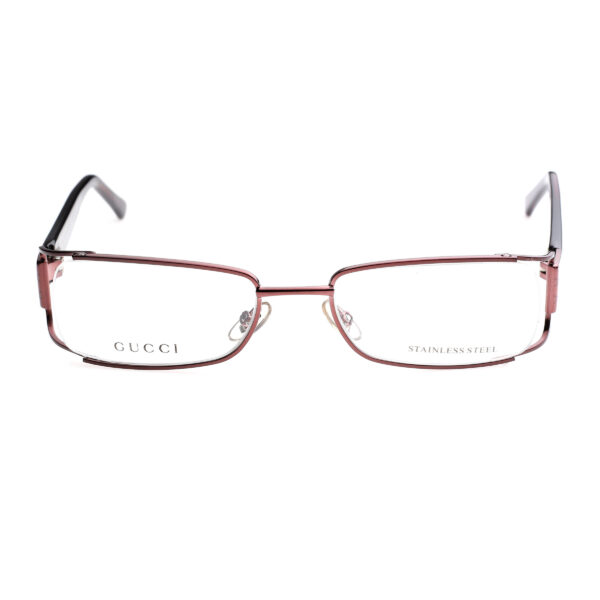 Gucci '00s Cherry Red Monogram Rectangular Glasses - Image 2