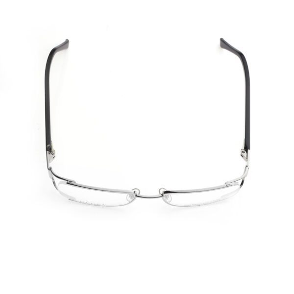 Gucci '00s Black & Silver Monogram Rectangular Glasses - Image 4