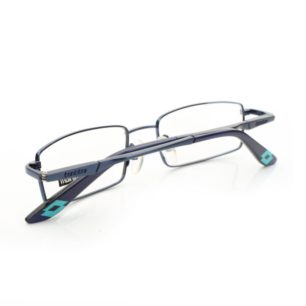 Lotto '00s Signature Navy Blue Flat Rectangular Glasses - Image 2
