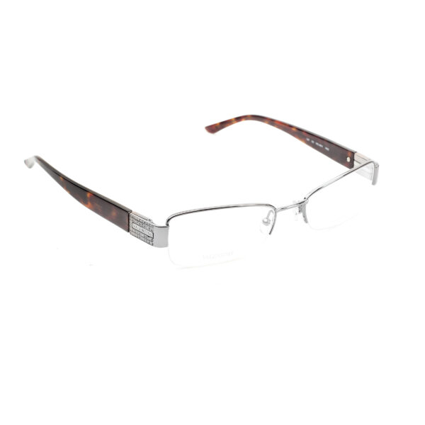 Valentino '90s Brown Half-Rim Crystals Glasses
