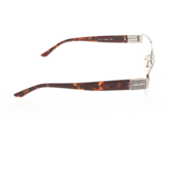 Valentino '90s Brown Half-Rim Crystals Glasses - Image 3