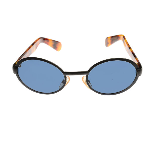 Max Mara 90's Black & Havana Brown Oval Frame Sunglasses