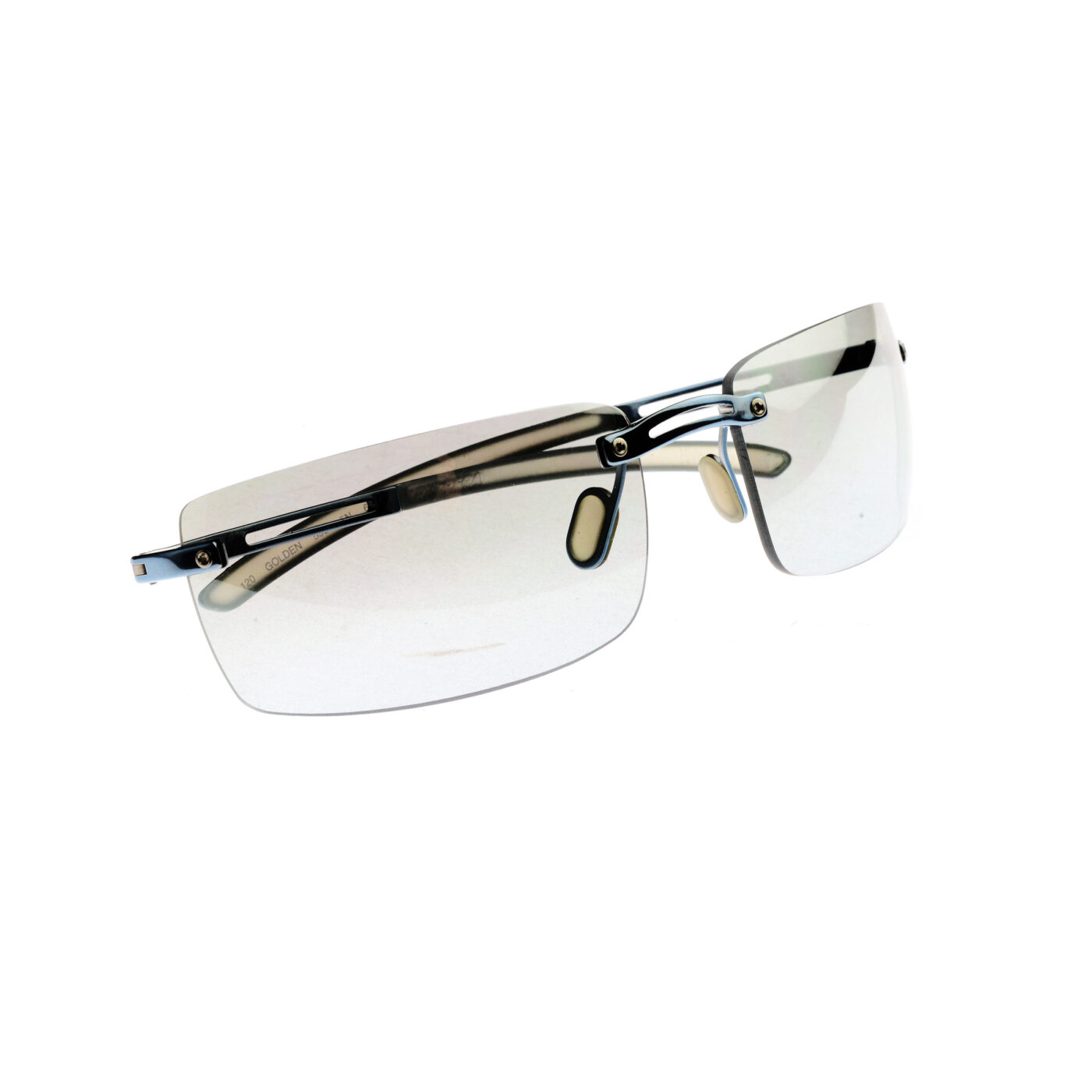 Carrera '00s Metalic Blue Rimless Sunglasses - Image 4