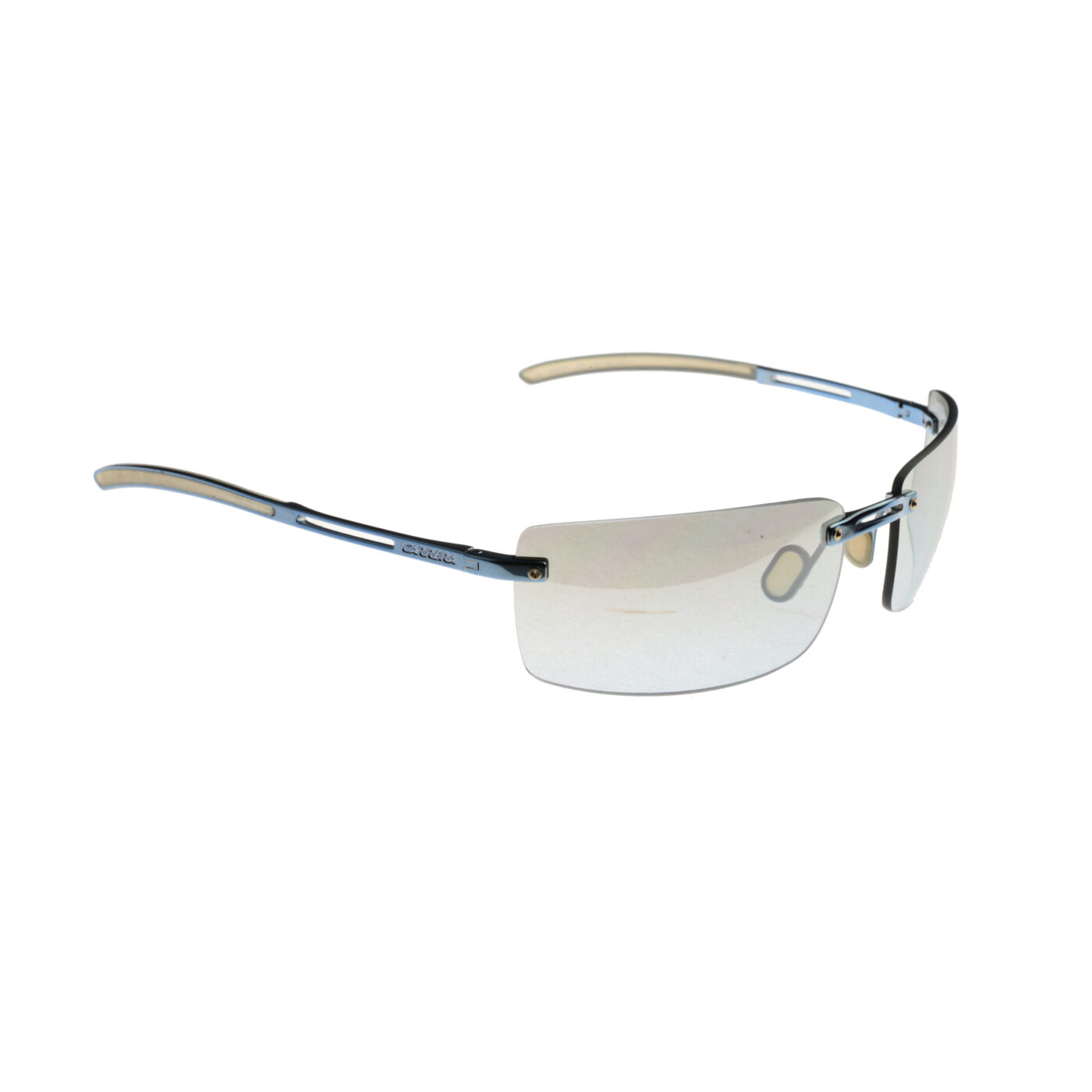 Carrera '00s Metalic Blue Rimless Sunglasses - Image 3