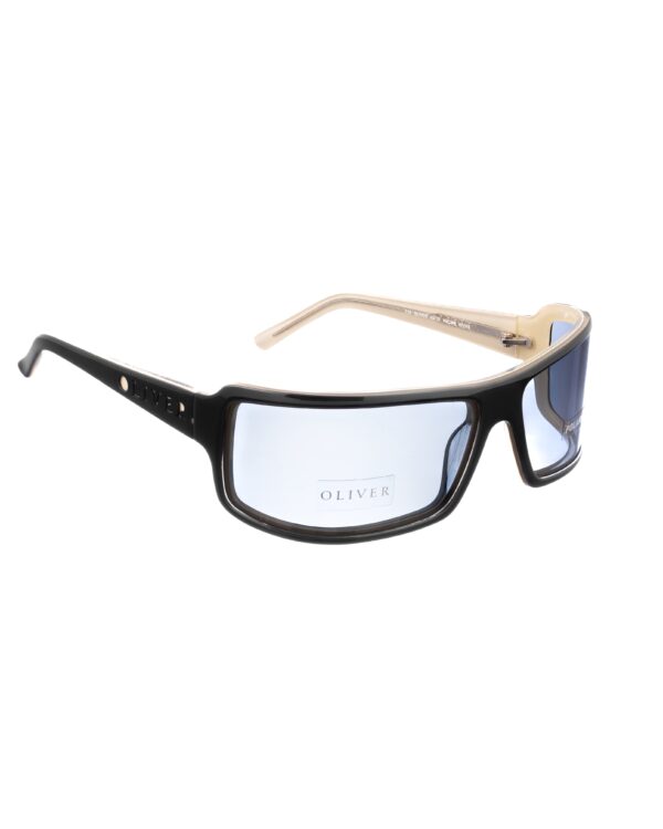 Oliver by Valentino 00s Cream and Black Wraparound Sunglasses