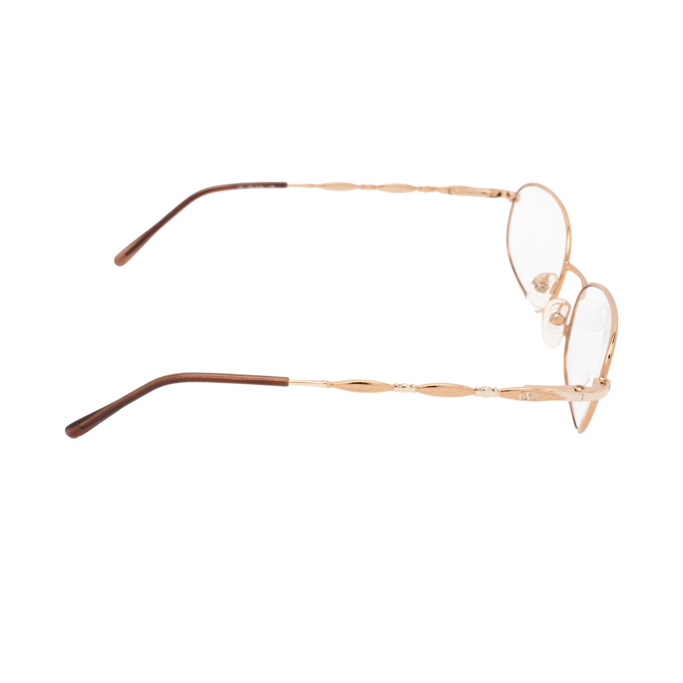 Valentino '00s Gold Oval Details Glasses - Image 4