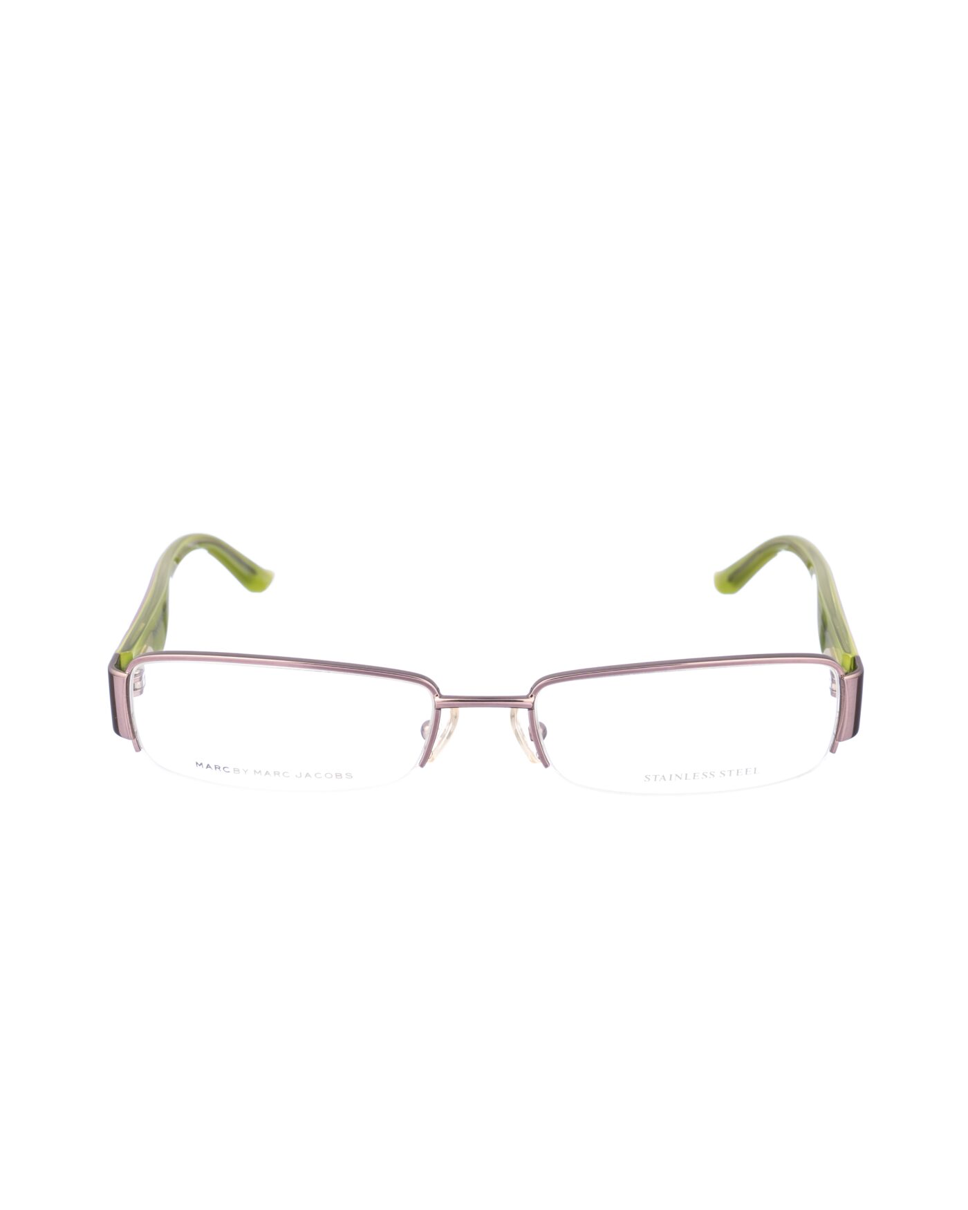 Marc by Marc Jacobs 00s Half-Rim Brown & Green Glasses - Image 2