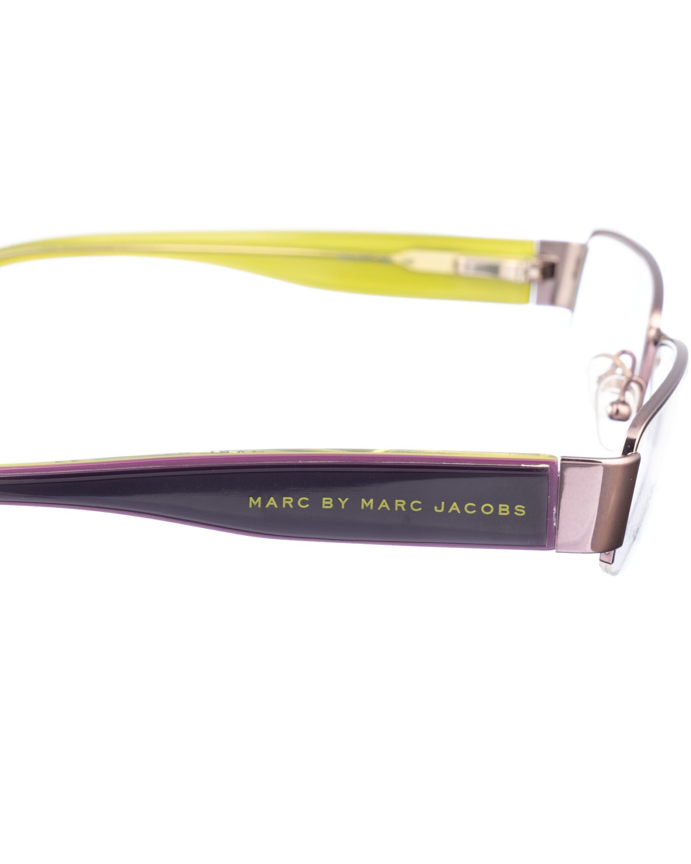 Marc by Marc Jacobs 00s Half-Rim Brown & Green Glasses - Image 3