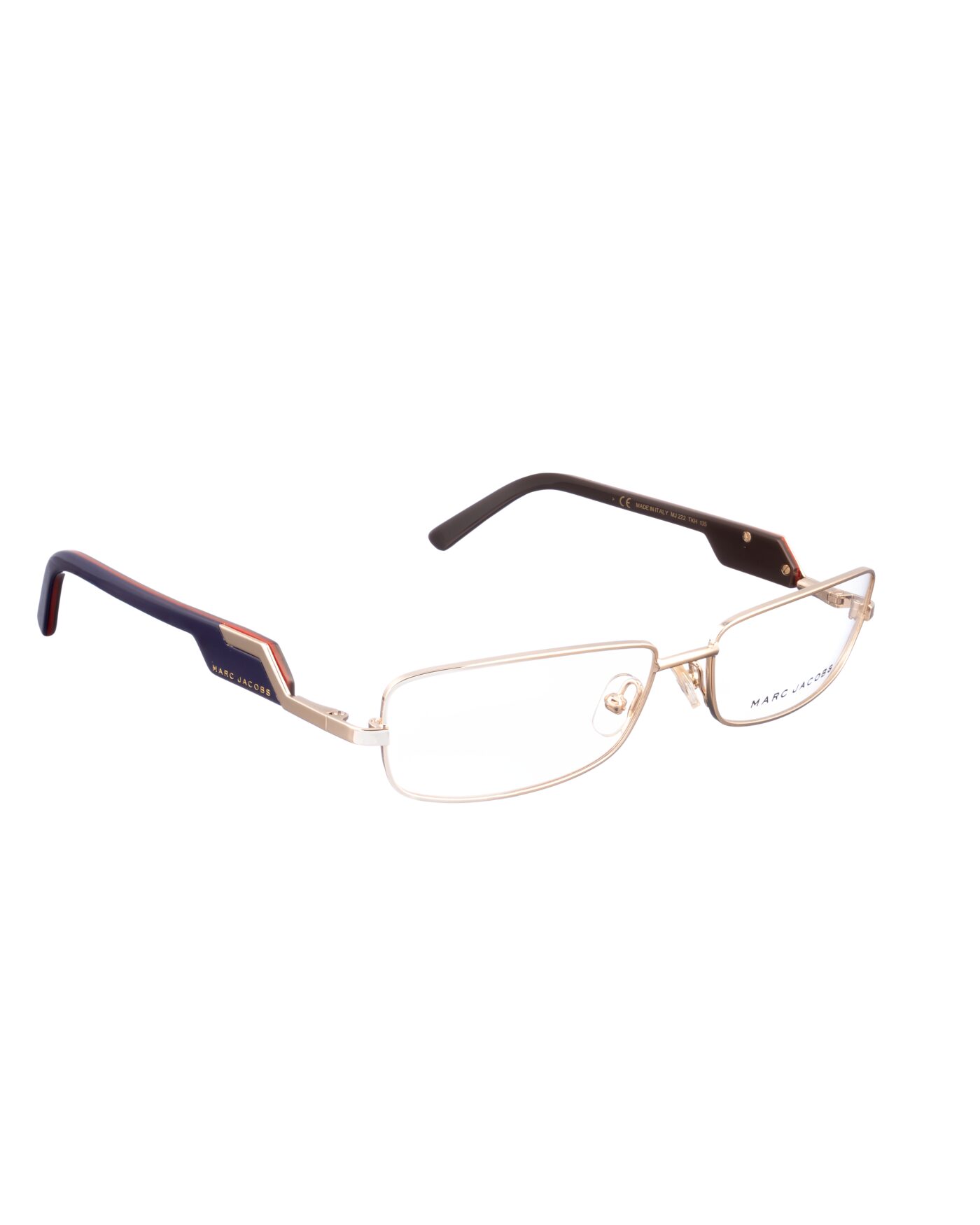 Marc Jacobs 00s Navy and Gold Glasses - Image 1