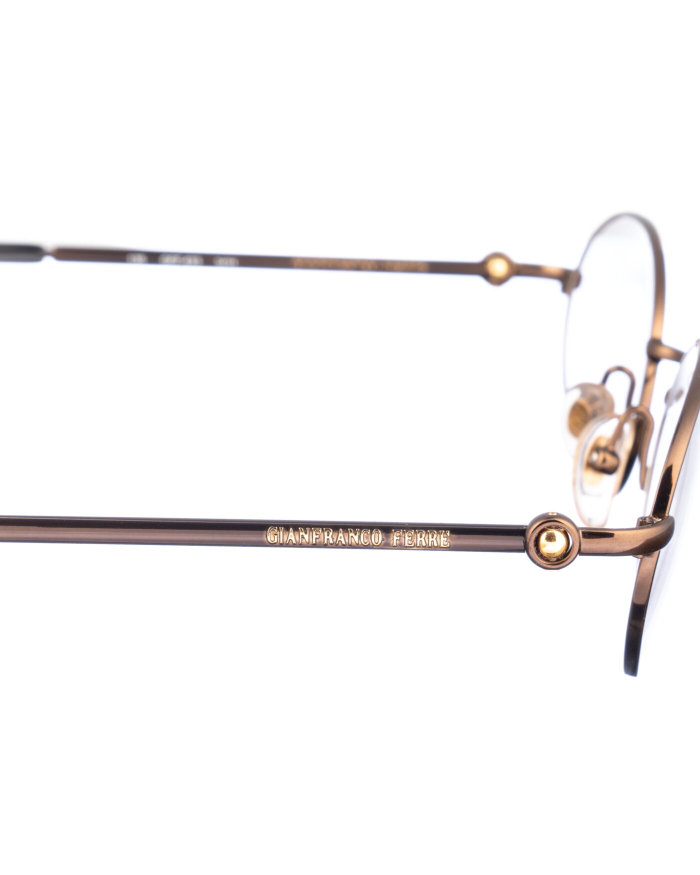 Gianfranco Ferre 00s Oval Chocolate Brown Glasses - Image 3