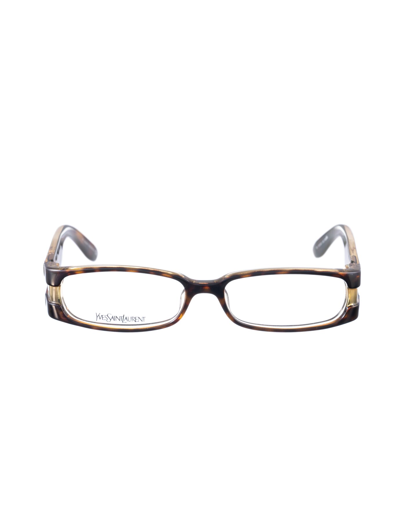 Yves Saint Laurent 00s Brown Havana and Clear Glasses - Image 2