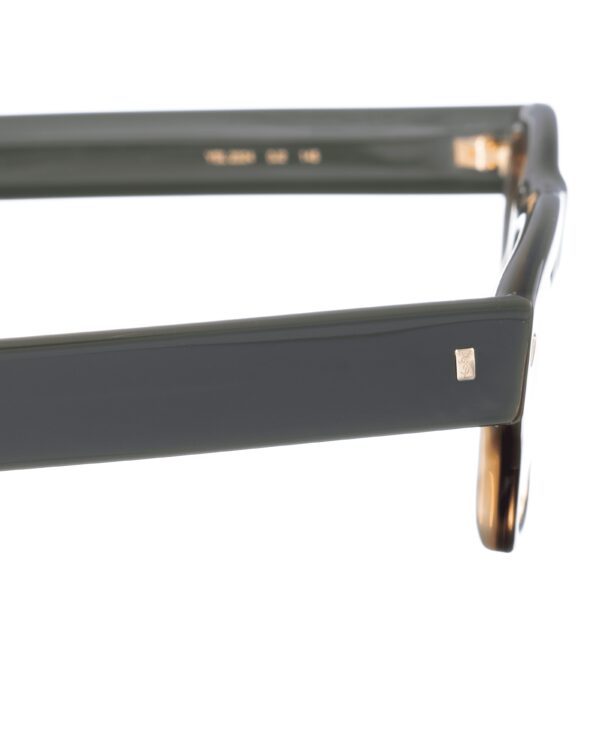 Yves Saint Laurent 00s Half Brown Havana and Green Glasses - Image 3