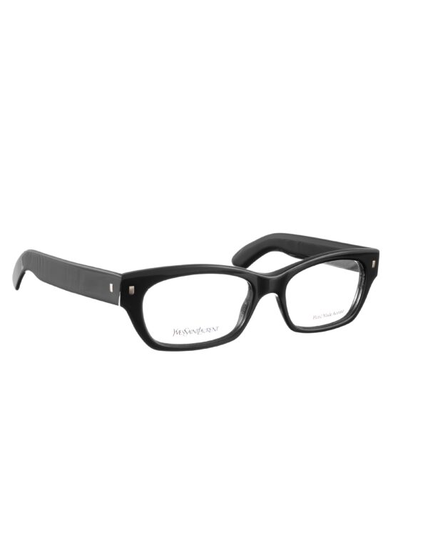 Yves Saint Laurent 00s Black Cat Eye Nerdy Glasses - Image 3