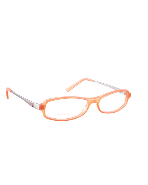 Gucci 00s Transparent Orange Plastic Glasses