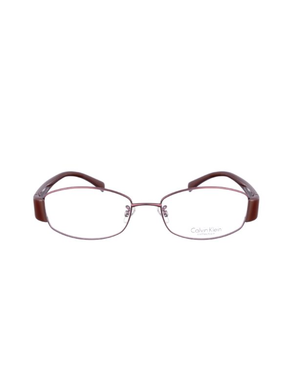 Calvin Klein 00s Burgundy Glasses with Geometric Print