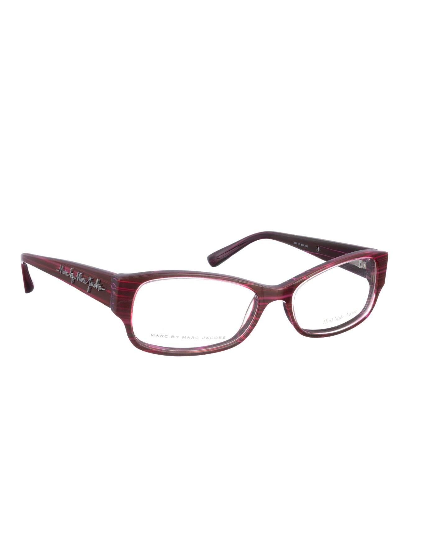 Marc by Marc Jacobs 00s Burgundy & Violet Stripes Glasses - Image 1