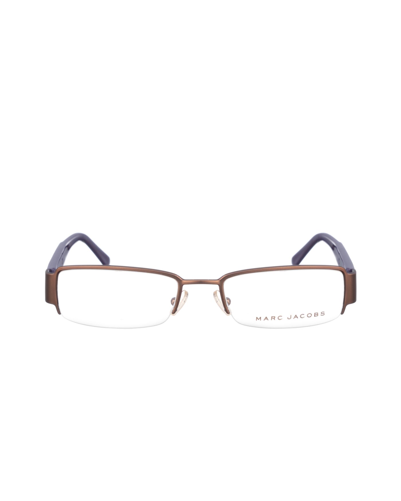 Marc Jacobs 00s Violet & Brown Half Rim Glasses - Image 2