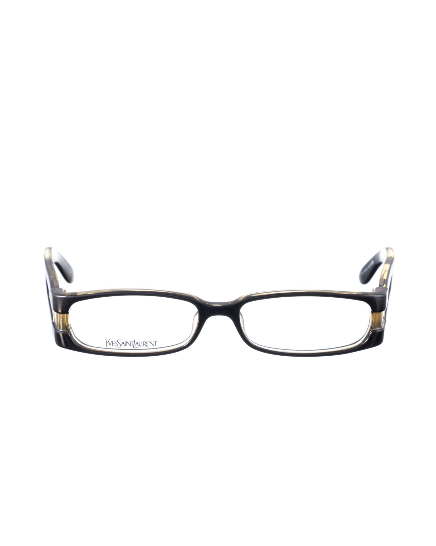 Yves Saint Laurent 00s Black Glasses with Transparent Elements - Image 2
