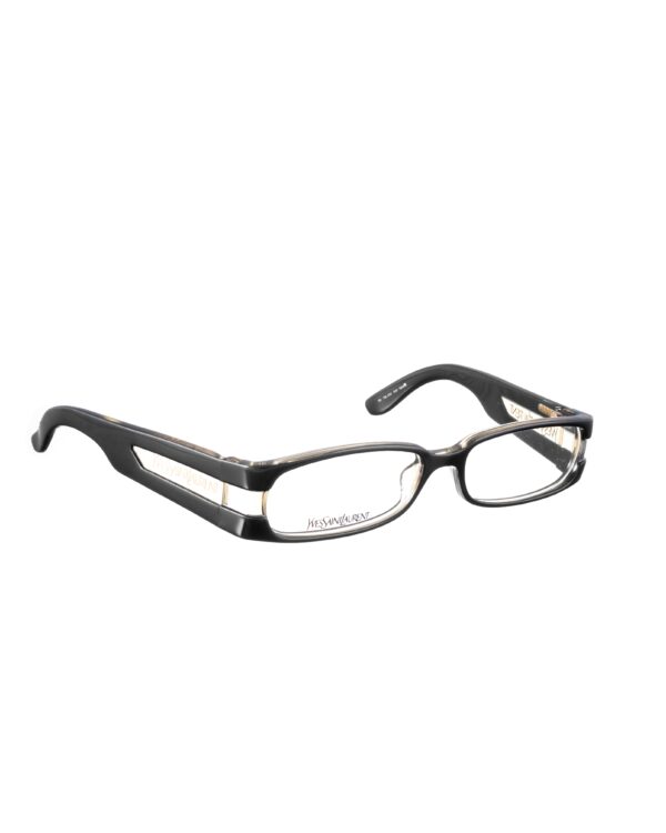 Yves Saint Laurent 00s Black Glasses with Transparent Elements