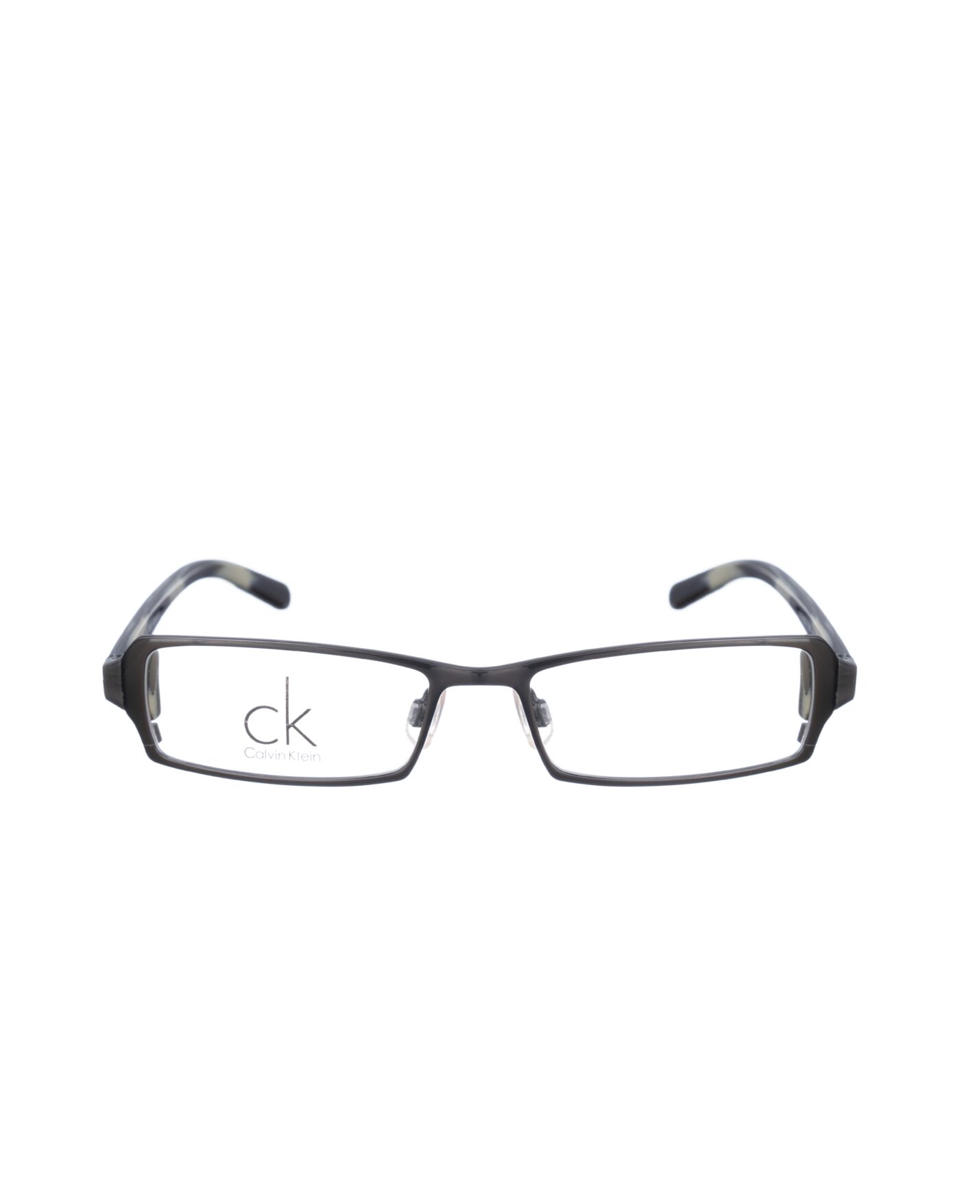Calvin Klein 00s Black Metallic Thin Glasses - Image 3