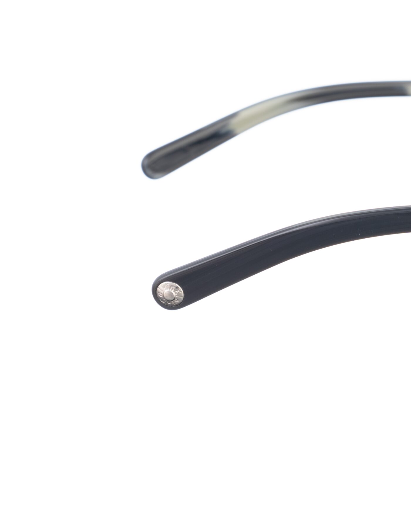 Calvin Klein 00s Black Metallic Thin Glasses - Image 2