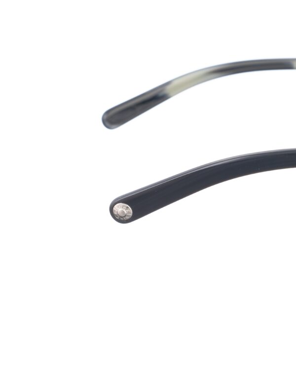 Calvin Klein 00s Black Metallic Thin Glasses - Image 2