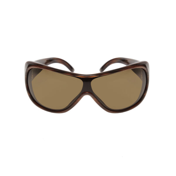 Valentino '00s Brown Oversize Mask Sunglasses