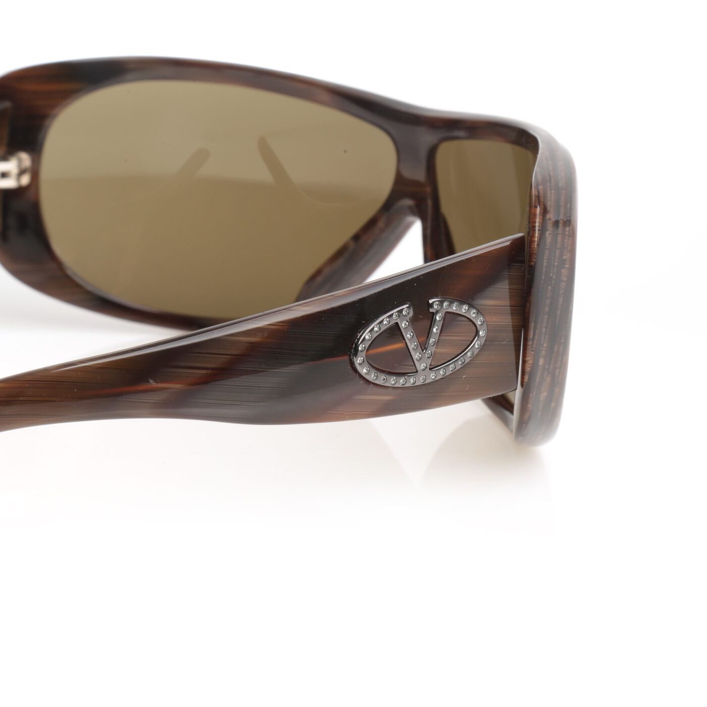 Valentino '00s Brown Oversize Mask Sunglasses - Image 3