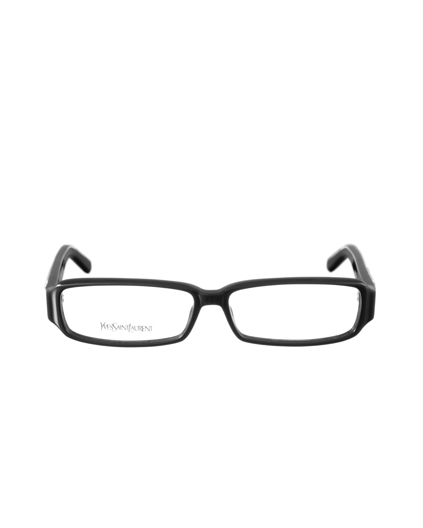 Yves Saint Laurent 00s Black Flat Rectangular Glasses - Image 3