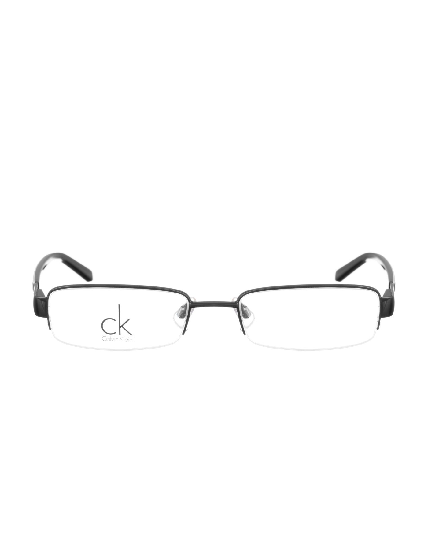 Calvin Klein 00s Half Rim Black Plastic Glasses - Image 1