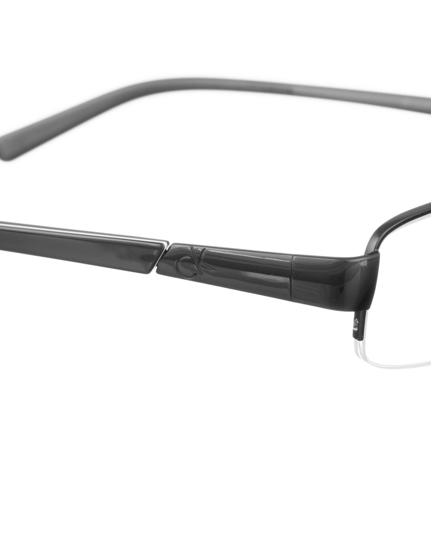 Calvin Klein 00s Half Rim Black Plastic Glasses - Image 2