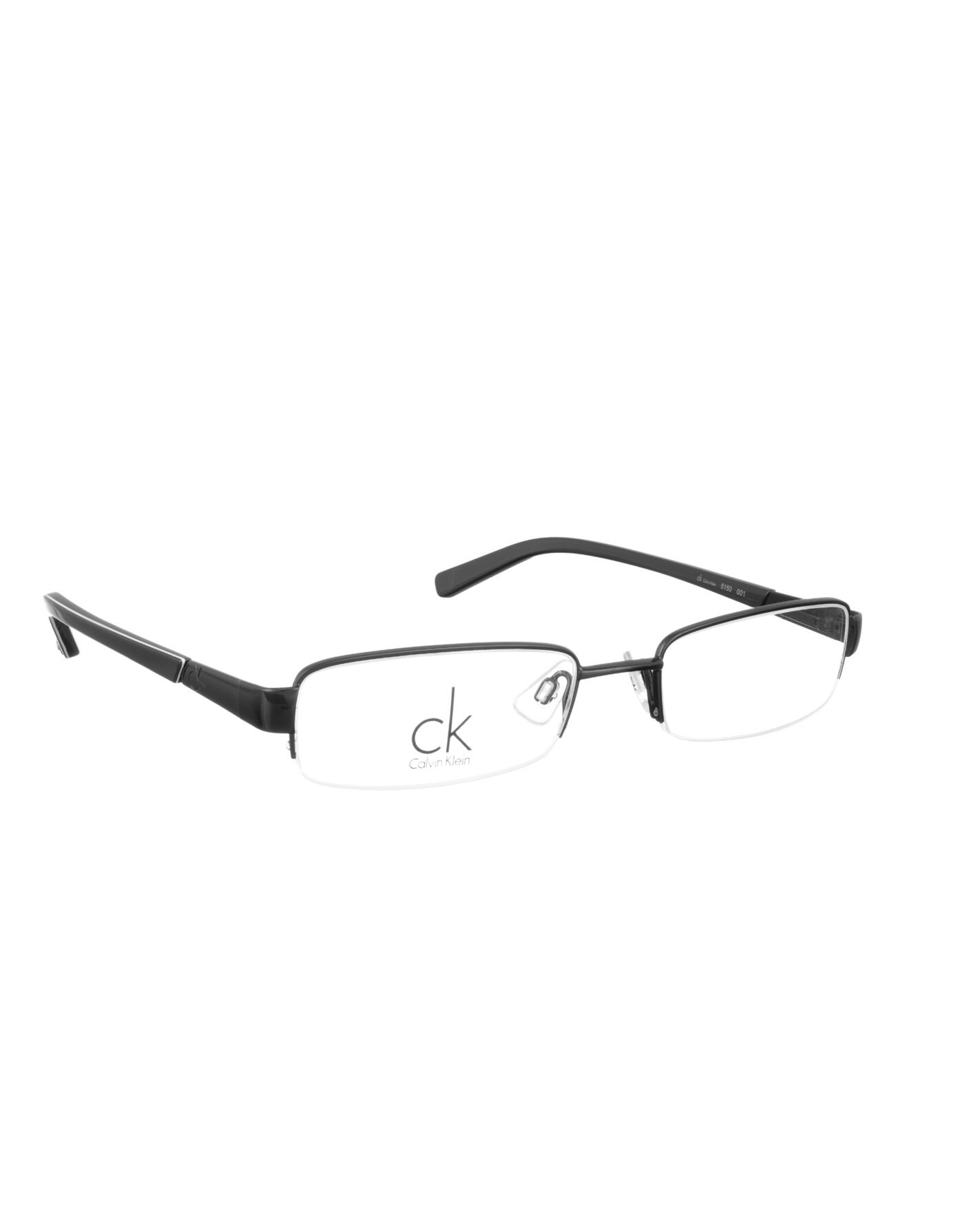 Calvin Klein 00s Half Rim Black Plastic Glasses - Image 3