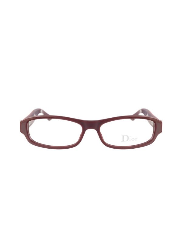 Dior 00s Burgundy Glasses with Pink Gems - Image 2