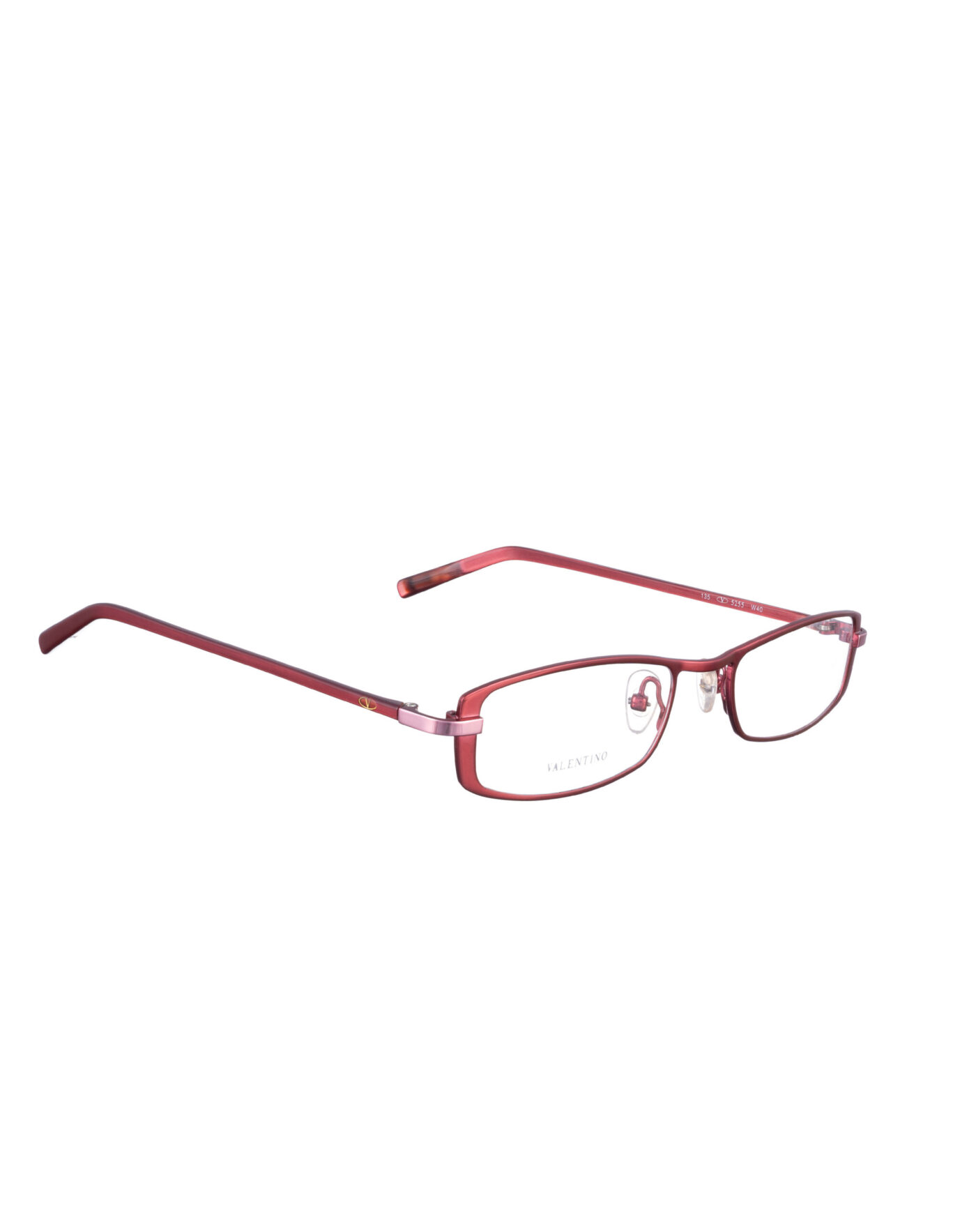 Valentino 00s Red Thin Metallic Glasses - Image 2