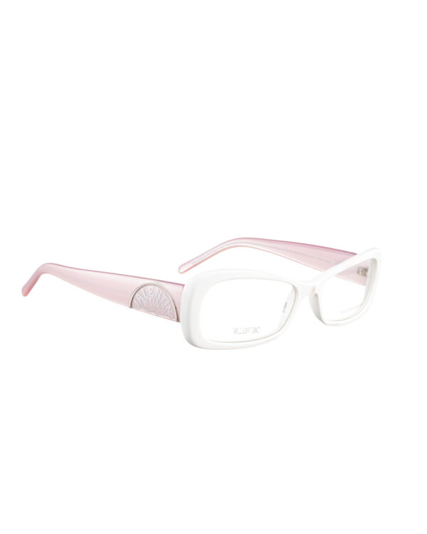 Valentino 00s Baby Pink & White Plastic Glasses
